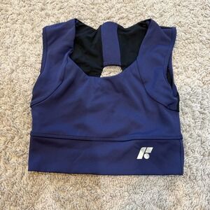 Forme Sports Bra Womens Small Navy Blue Black Posture Support Crop Top Athletic